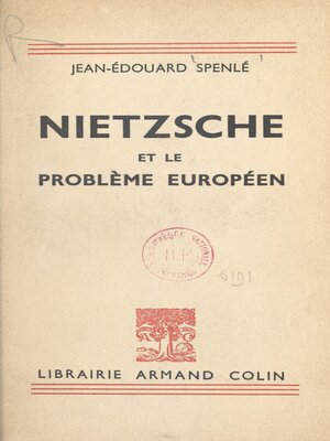 cover image of Nietzsche et le problème européen